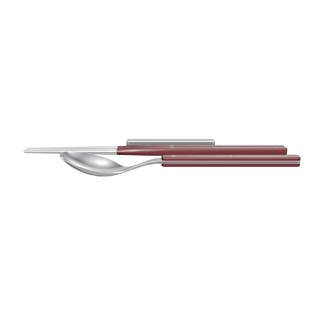 Allegra Chopsticks Set for 1 - Brown, 3D model from the factory drawing