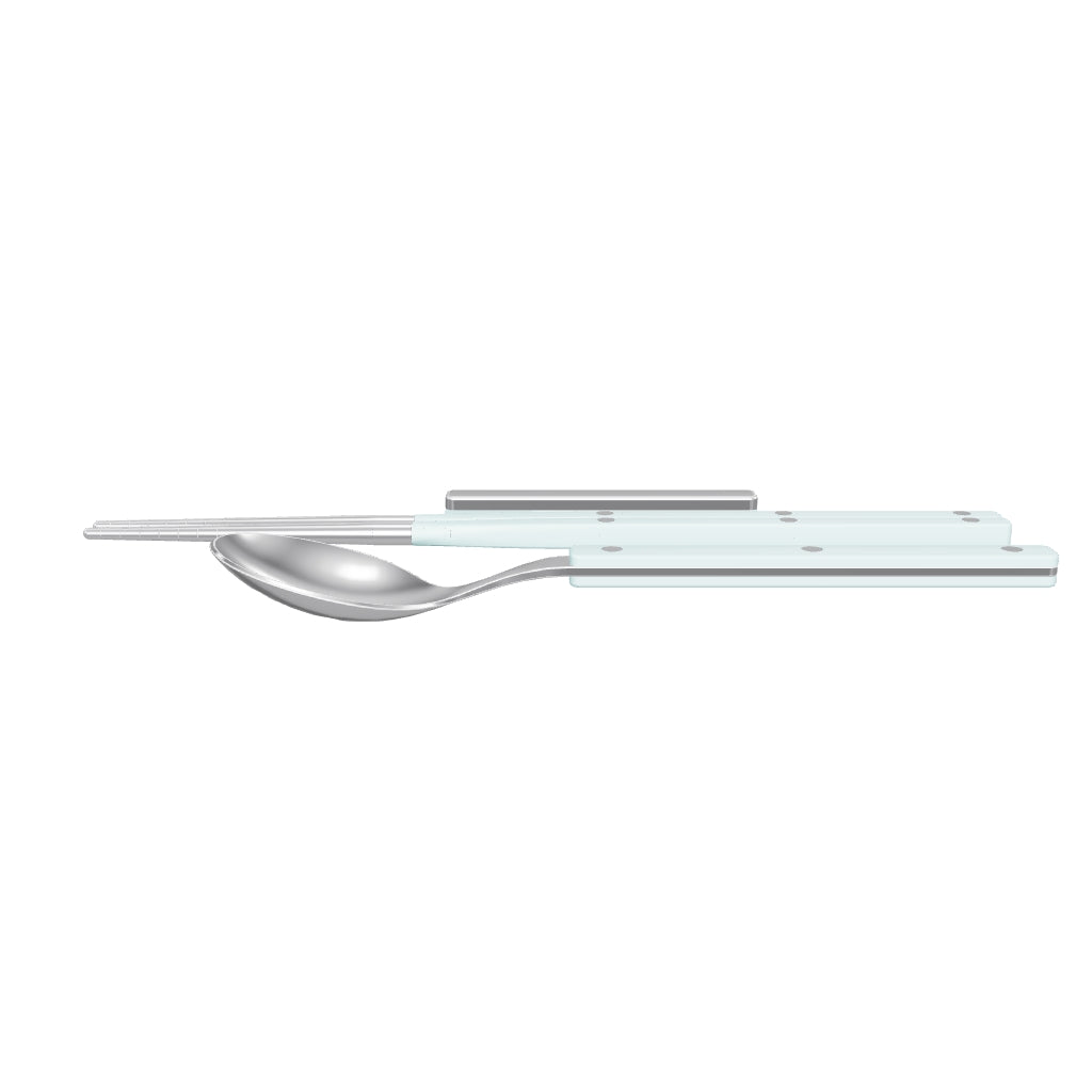 Allegra Chopsticks Set for 1 acqua - Aqua Marina, 3D model from the factory drawing