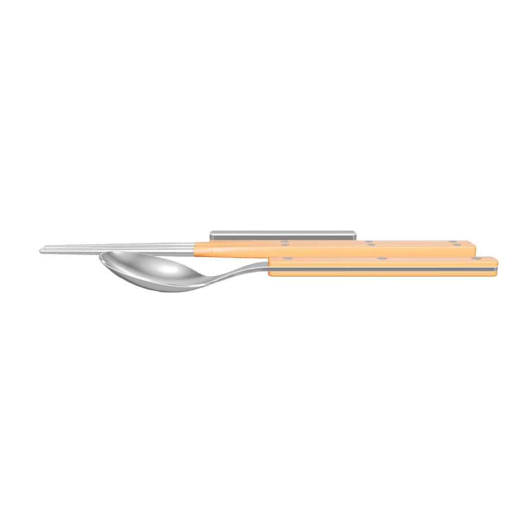 Allegra Chopsticks Set for 1 - Orange, 3D model from the factory drawing