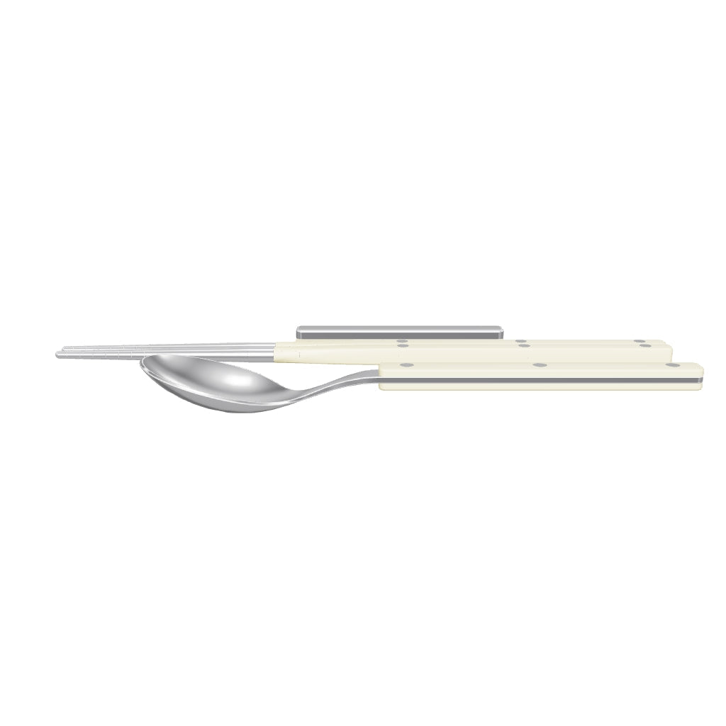 Allegra Chopsticks Set for 1 yellow dragon, 3D model from the factory drawing