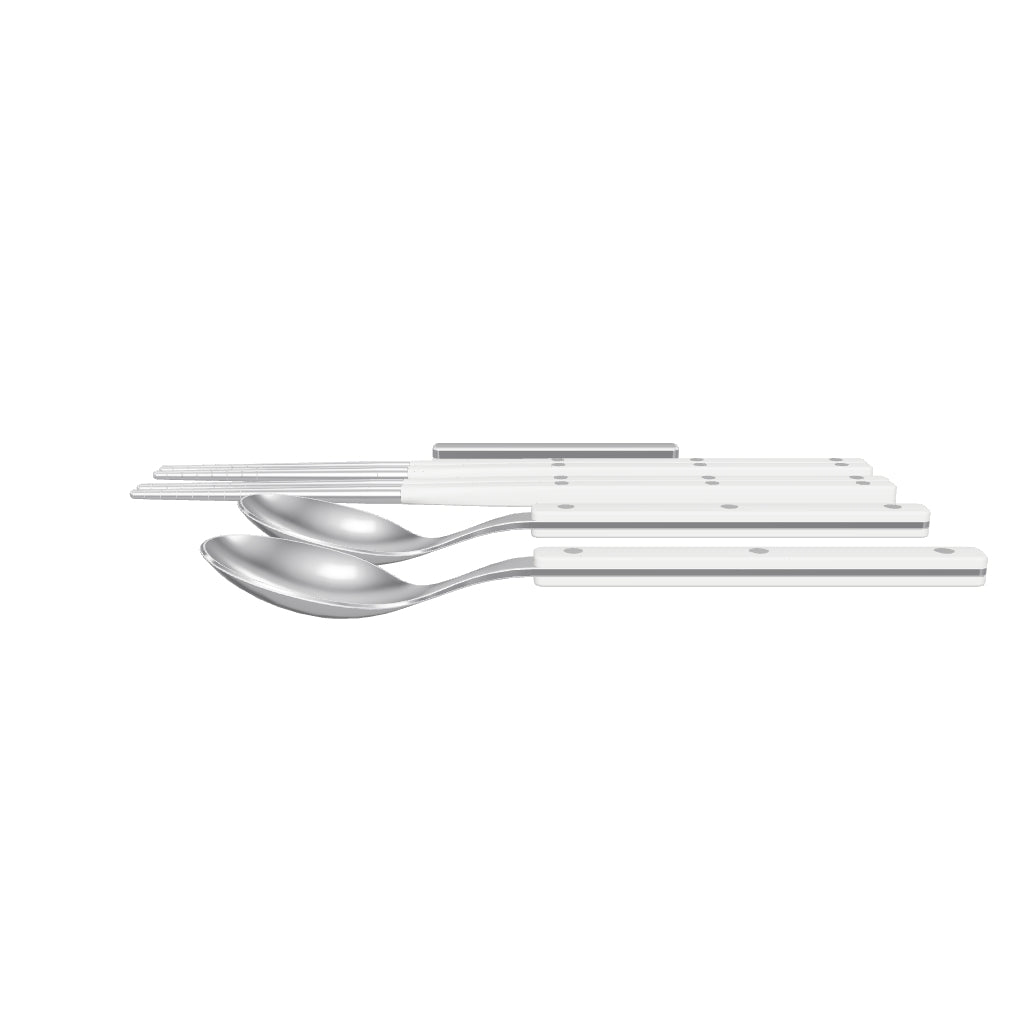 Allegra Chopsticks Set for 2 - White, 3D model from the factory drawing