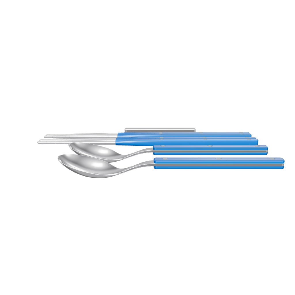 Allegra Chopsticks Set for 2 - Mid Blue, 3D model from the factory drawing