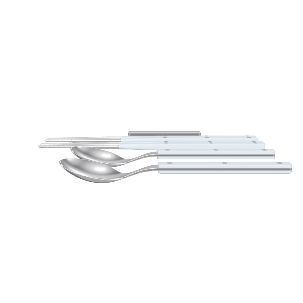Allegra Chopsticks Set for 2 - Light Blue, 3D model from the factory drawing