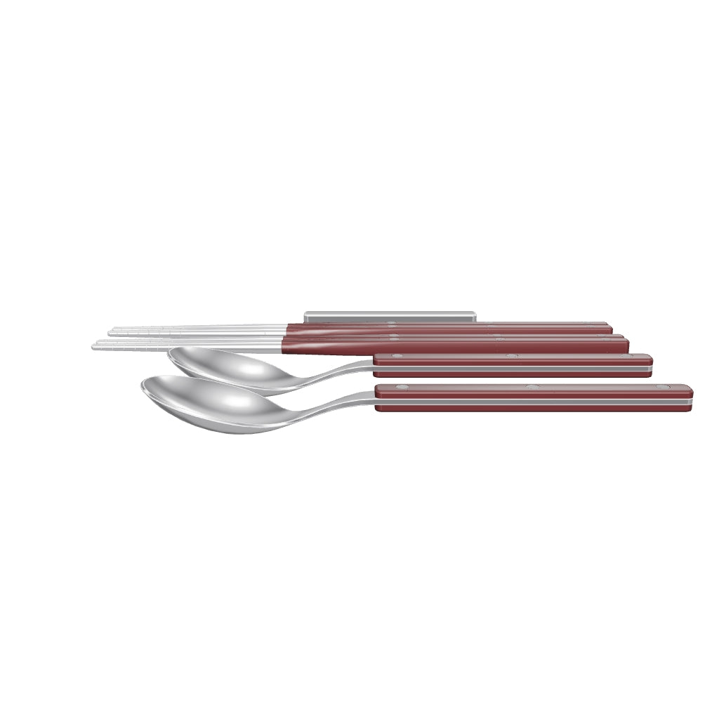 Allegra Chopsticks Set for 2 - Brown, 3D model from the factory drawing