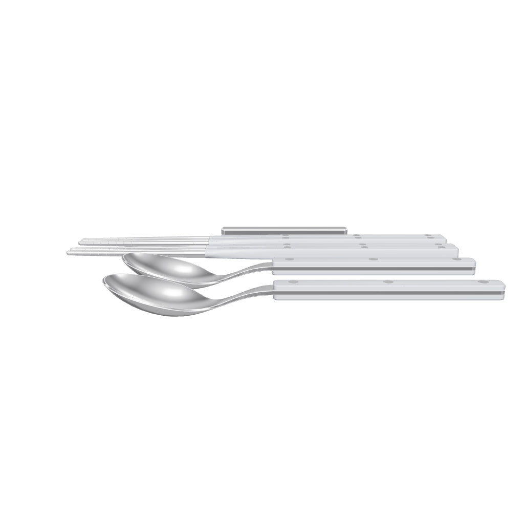 Allegra Chopsticks Set for 2 - Gray, 3D model from the factory drawing