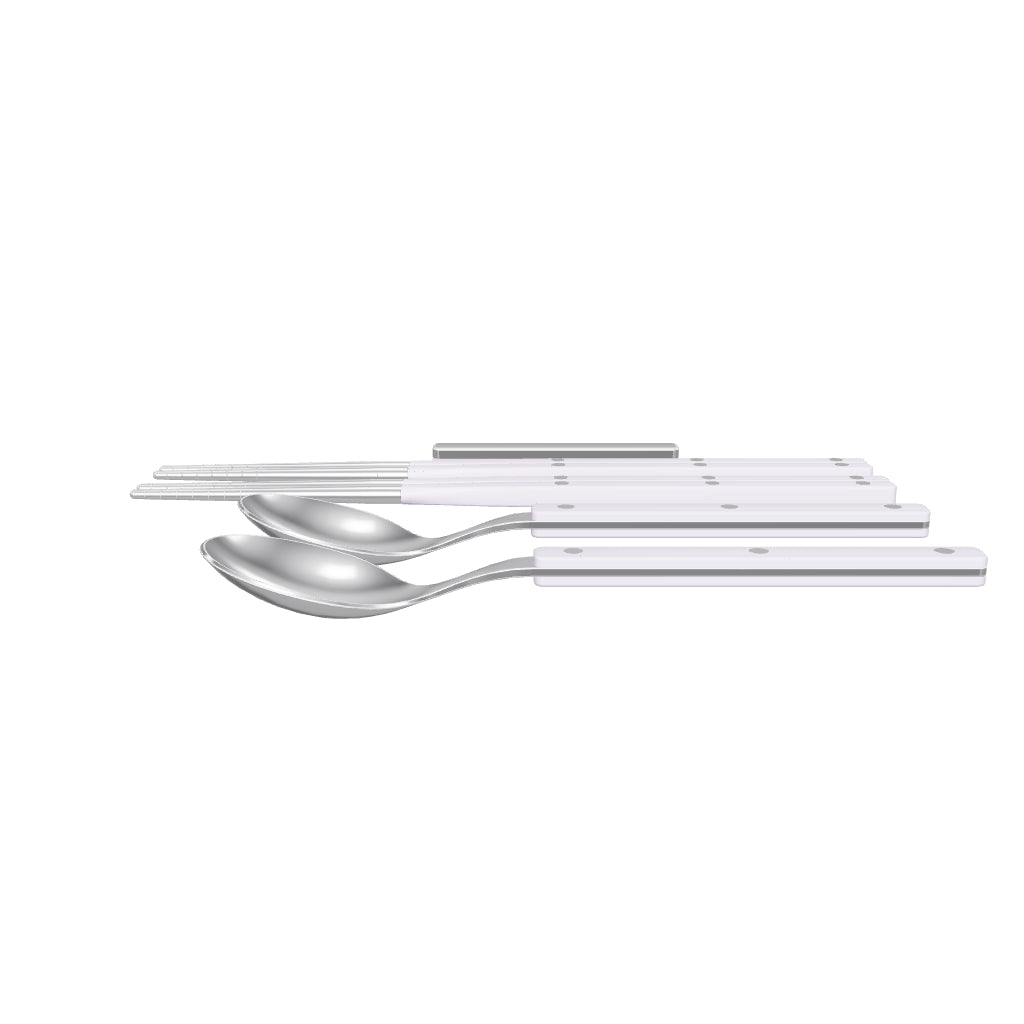 Allegra Chopsticks Set for 2 - Lilac, 3D model from the factory drawing