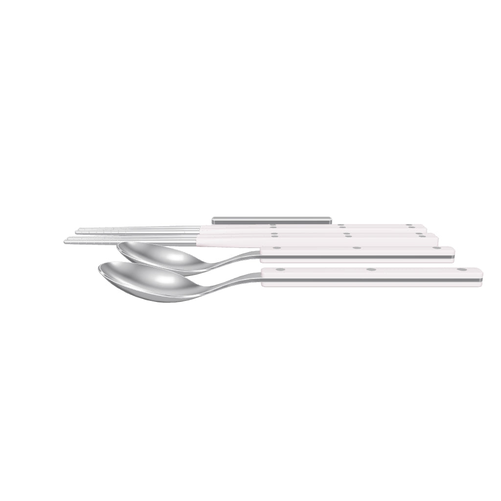 Allegra Chopsticks Set for 2 - Lotus Pink, 3D model from the factory drawing