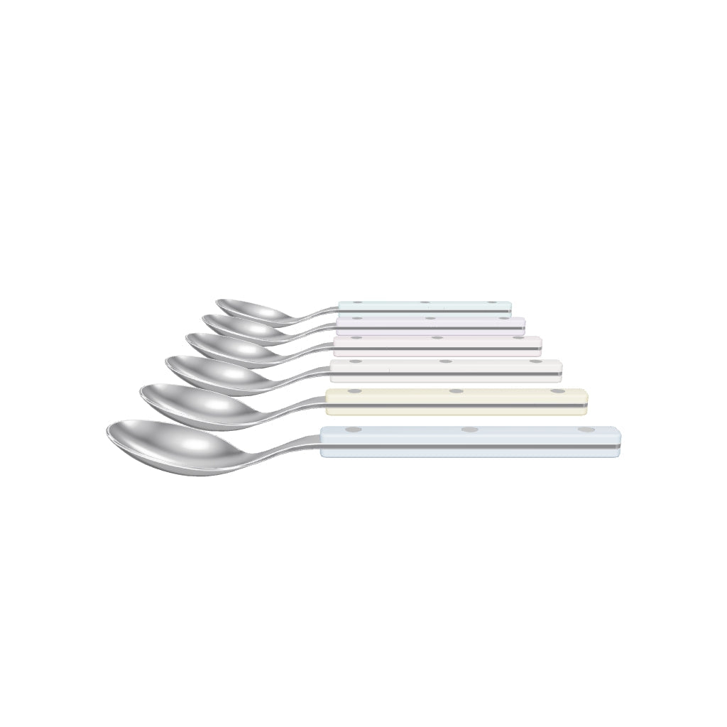 Allegra Coffee Spoon Set Pastel, 3D model from the factory drawing