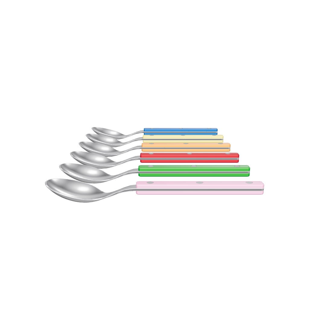 Allegra Coffee Spoon Set Vibrant, 3D model from the factory drawing