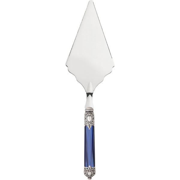 Rinascimento Antique Silver Big Cake Server Serrated - Royal Blue-Casa Bugatti USA