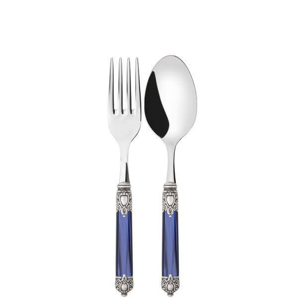 Rinascimento Antique Silver 2 Piece Serving Set in Gift Box - Royal Blue-Casa Bugatti USA