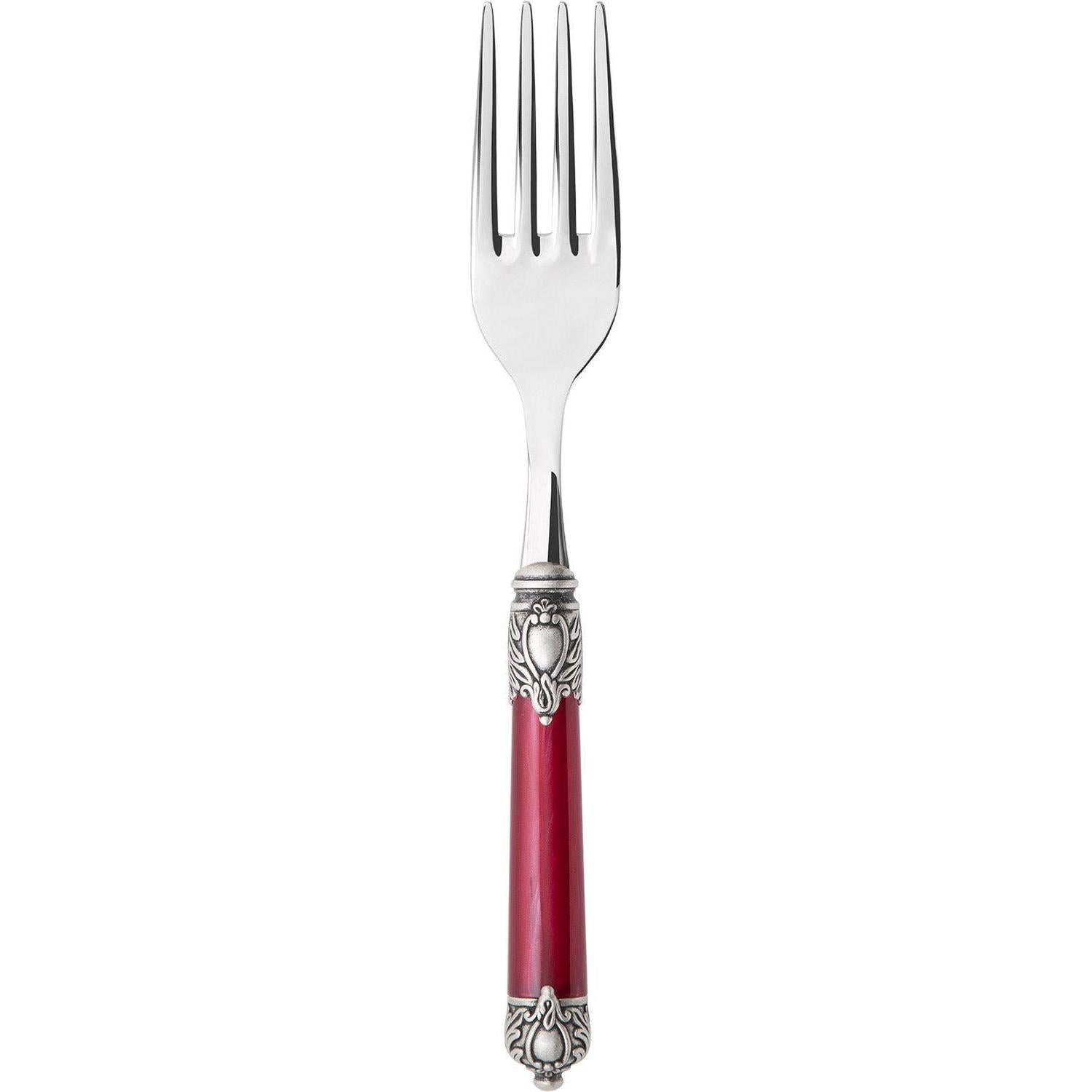 Rinascimento Antique Silver Serving Fork - Burgundy-Casa Bugatti USA