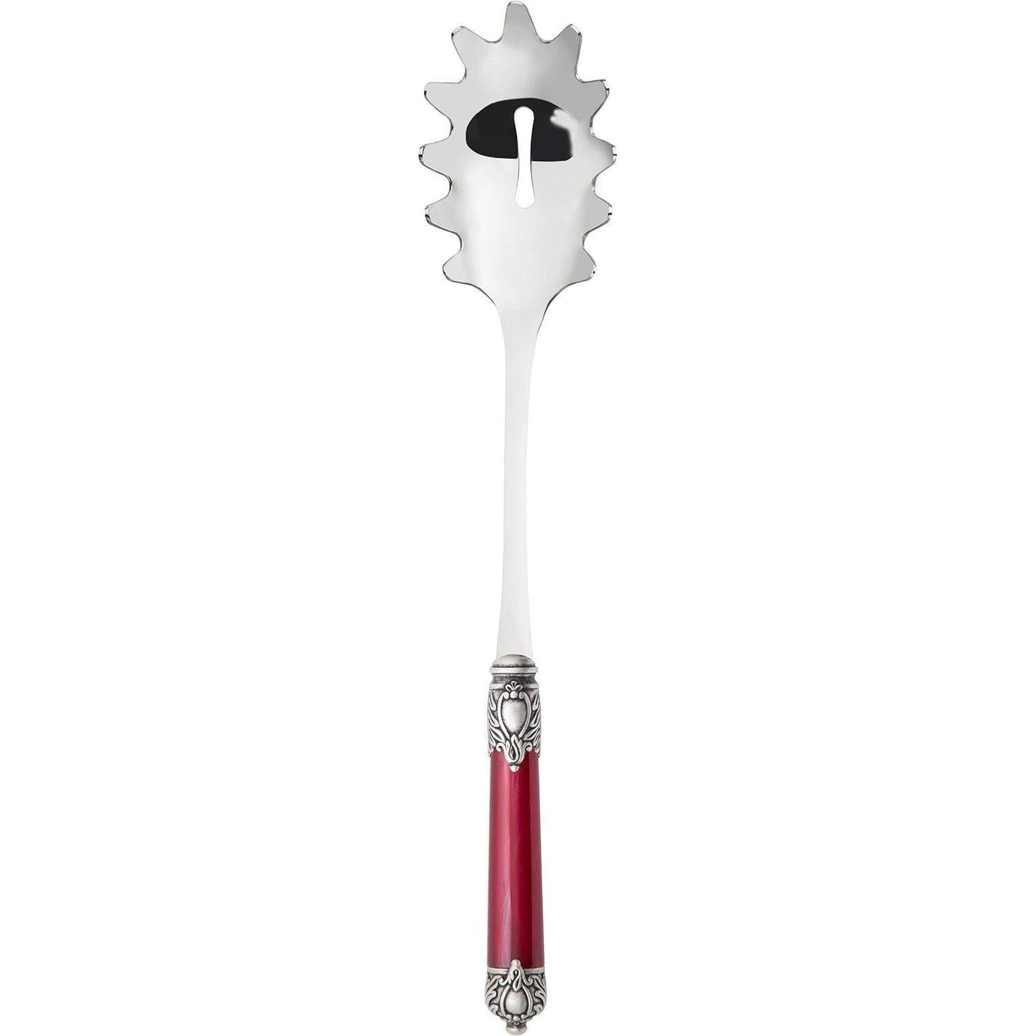 Rinascimento Antique Silver Spaghetti Scoop - Burgundy-Casa Bugatti USA
