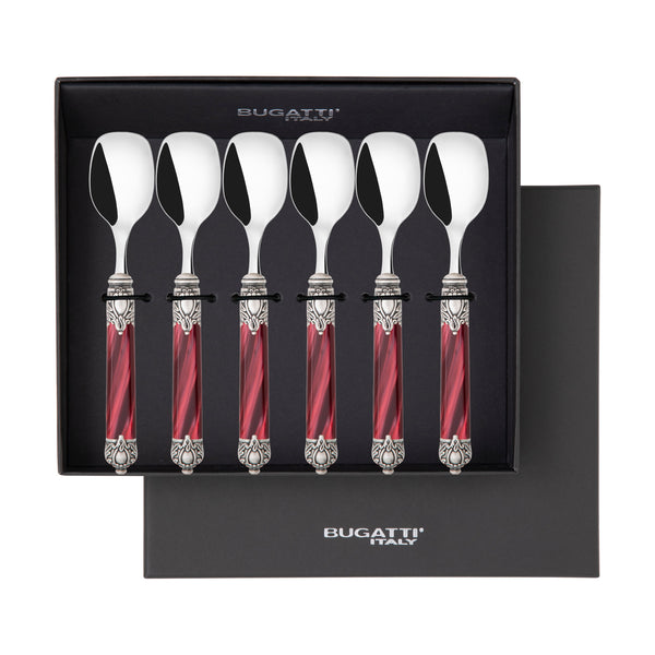 Rinascimento Antique Ice Cream Spoon Set - Burgundy