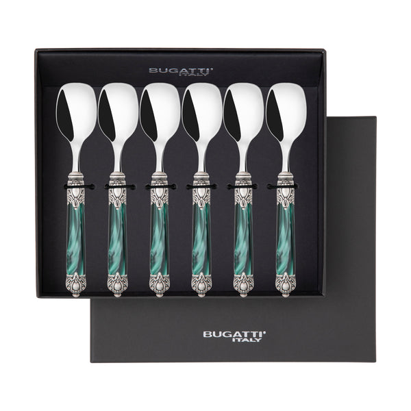 Rinascimento Antique Ice Cream Spoon Set - Emerald Green