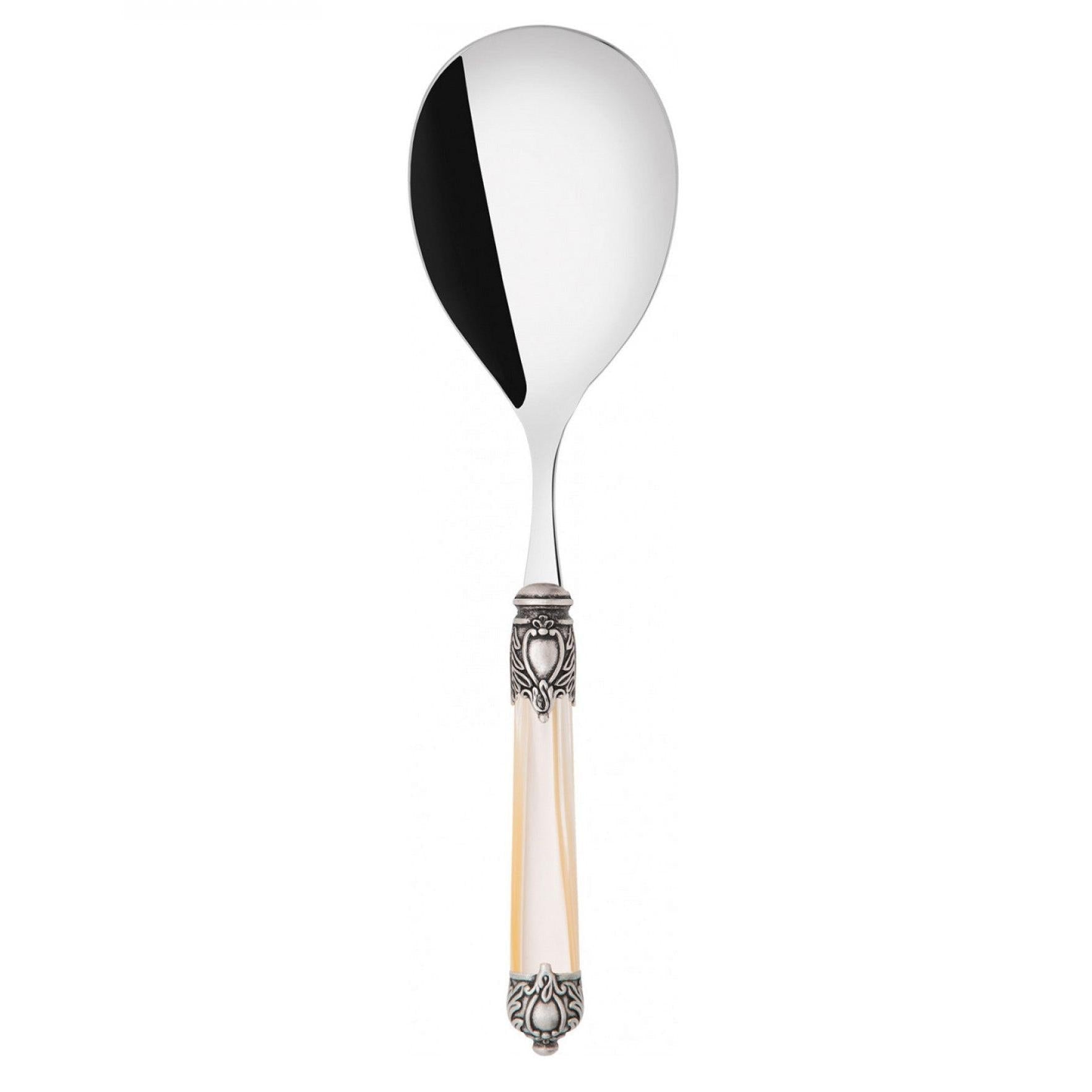 Rinascimento Antique Gold Rice Casserole Serving Spoon - Ivory-Casa Bugatti USA