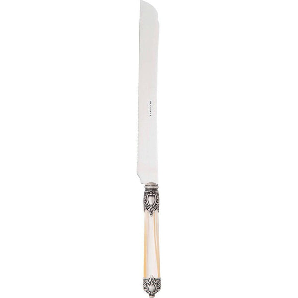 Rinascimento Antique Gold Long Cake Knife 12.6 Inch. - Ivory-Casa Bugatti USA
