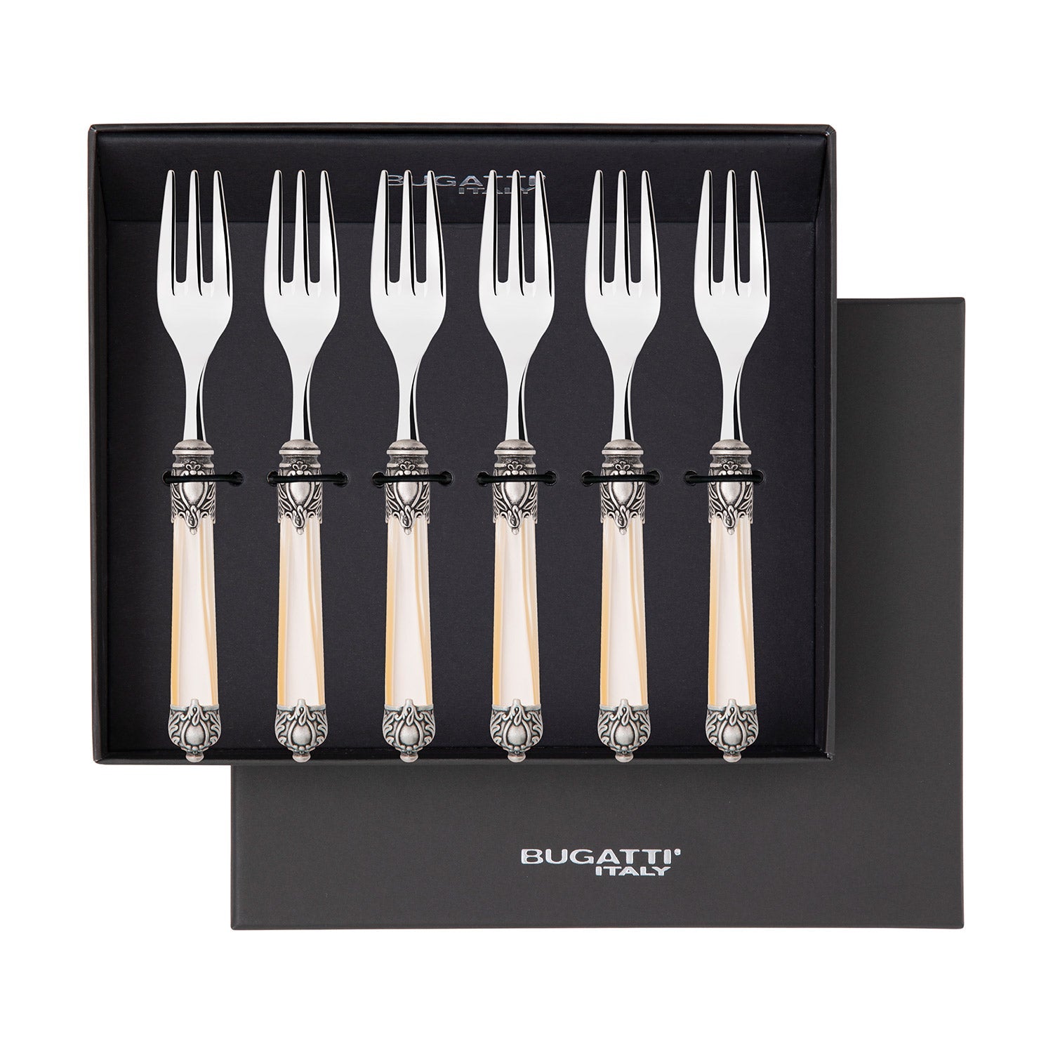 Rinascimento Antique Cocktail / Cake Forks Set in Gift Box - Ivory