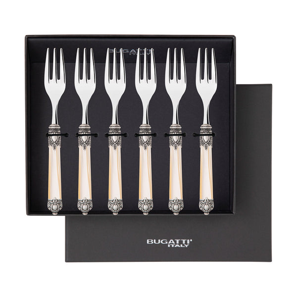 Rinascimento Antique Cocktail / Cake Forks Set in Gift Box - Ivory