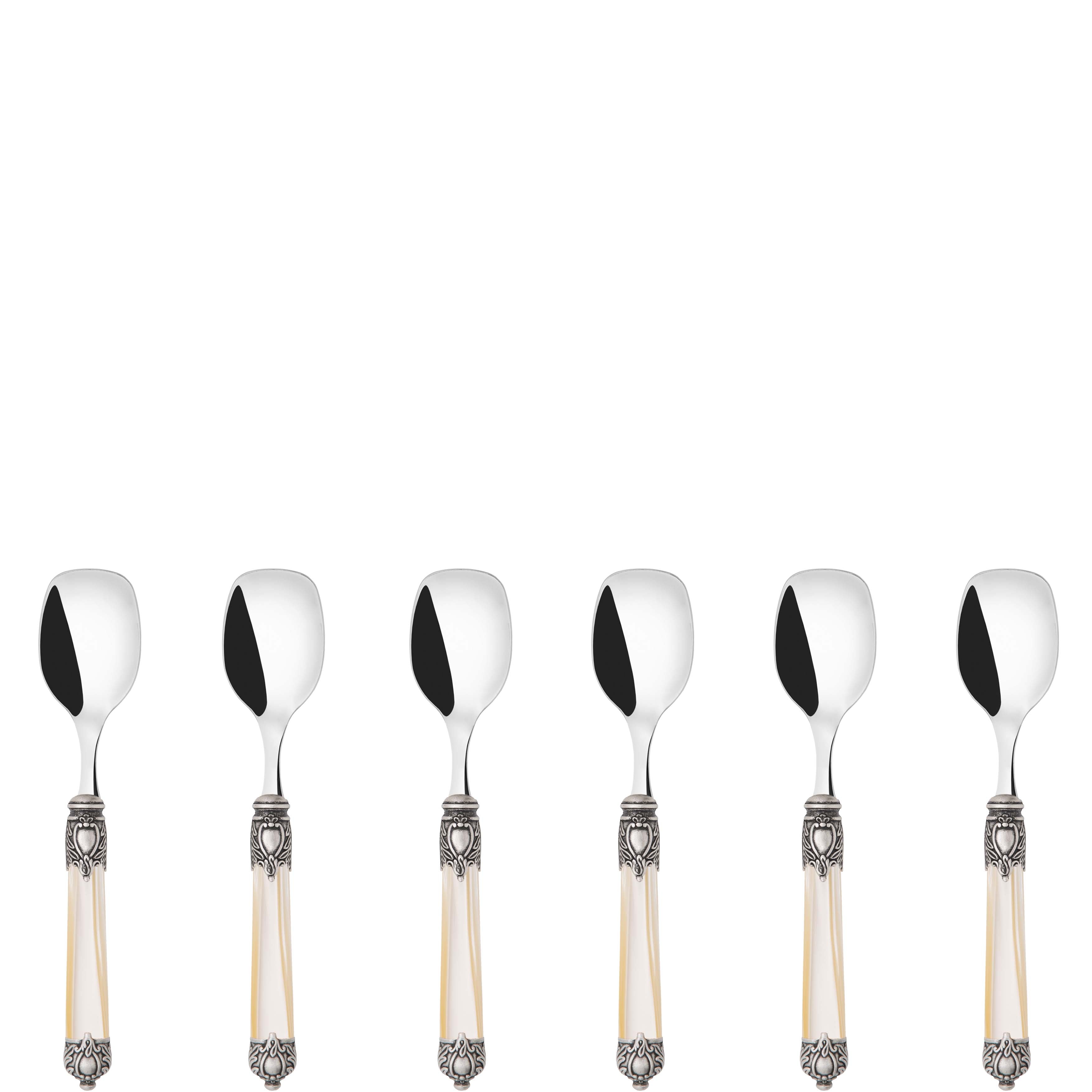 Rinascimento Antique Ice Cream Spoon Set - Ivory