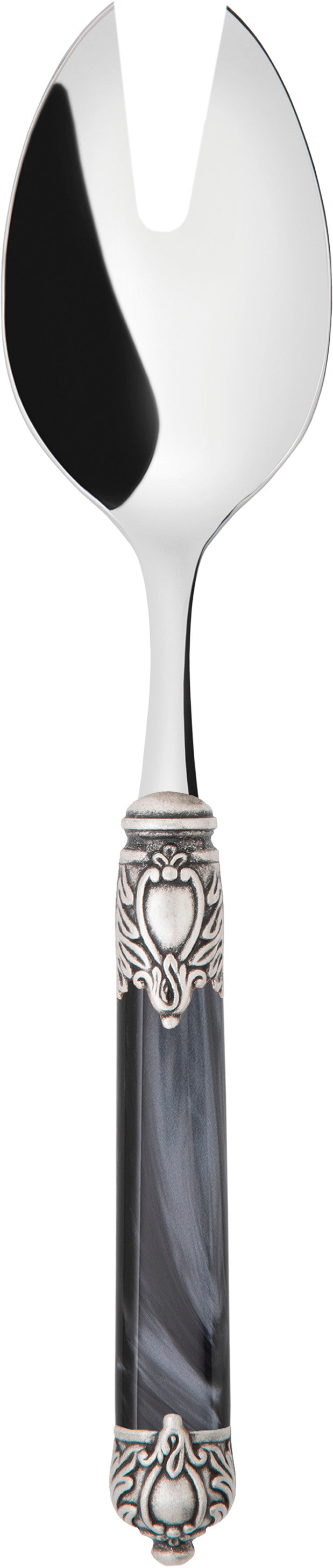 Rinascimento Antique Silver Salad Serving Fork, Charcoal — Casa Bugatti