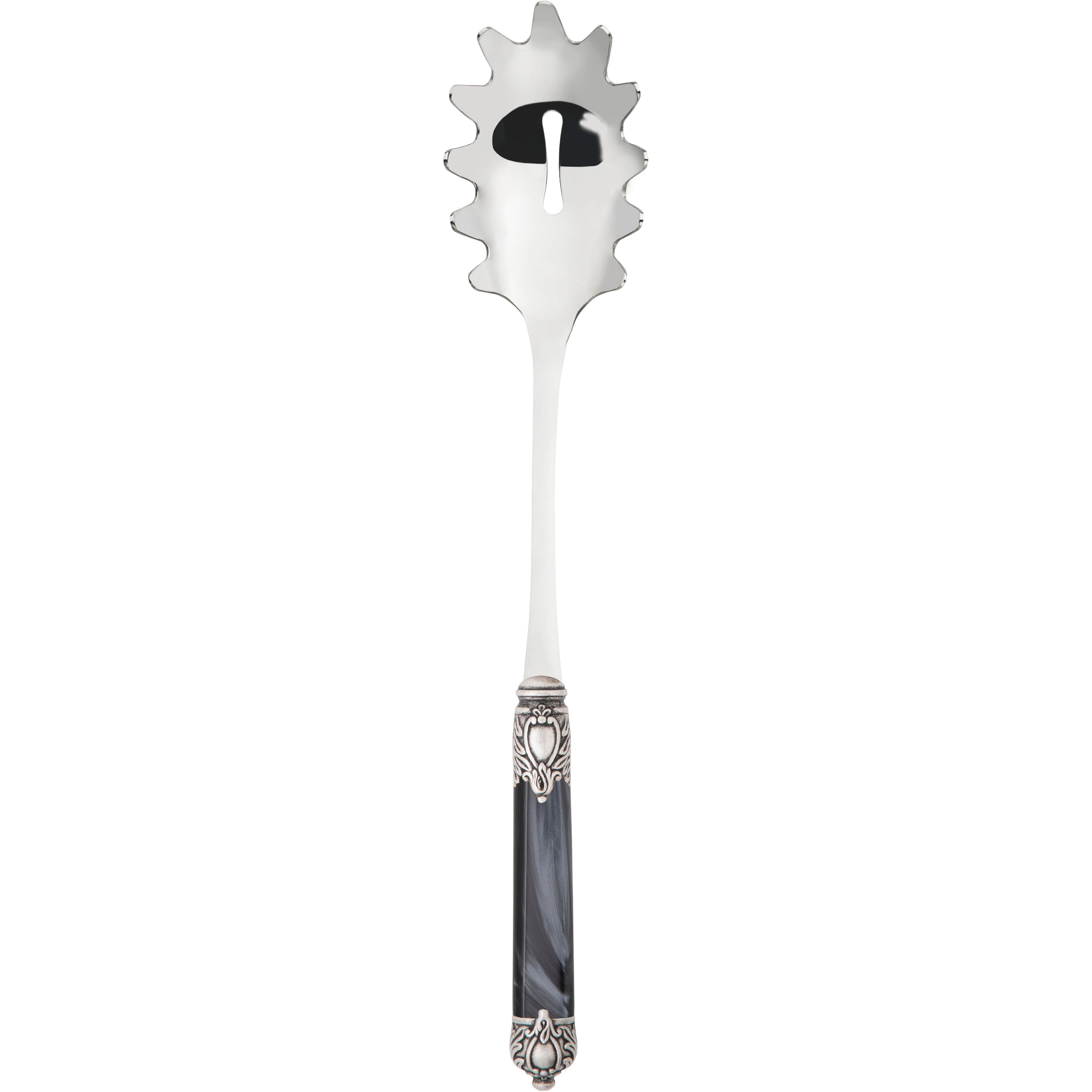Rinascimento Antique Silver Spaghetti Scoop - Charcoal-Casa Bugatti USA