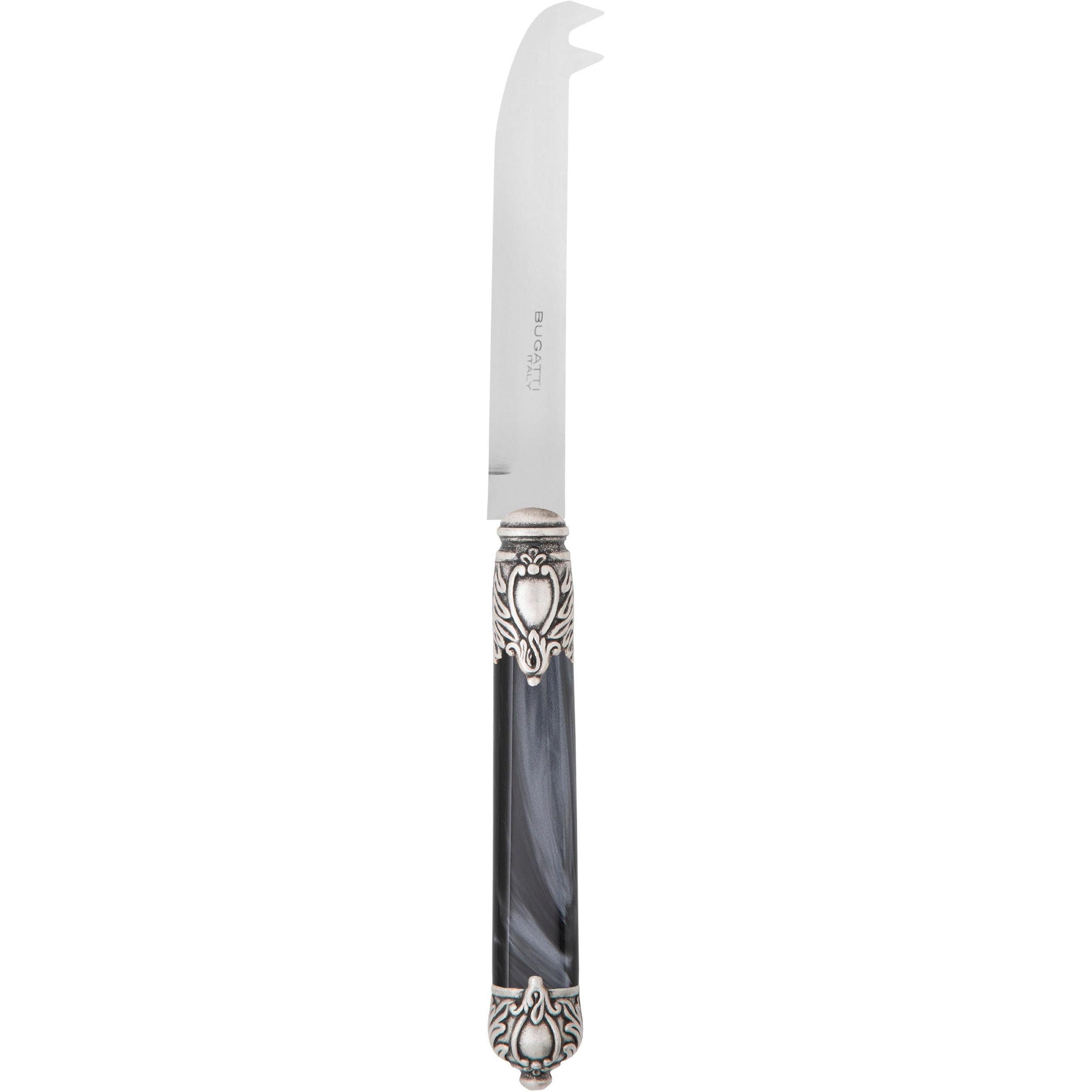 Rinascimento Antique Silver Cheese Knife 23 cm (9.05 Inch) - Charcoal-Casa Bugatti USA