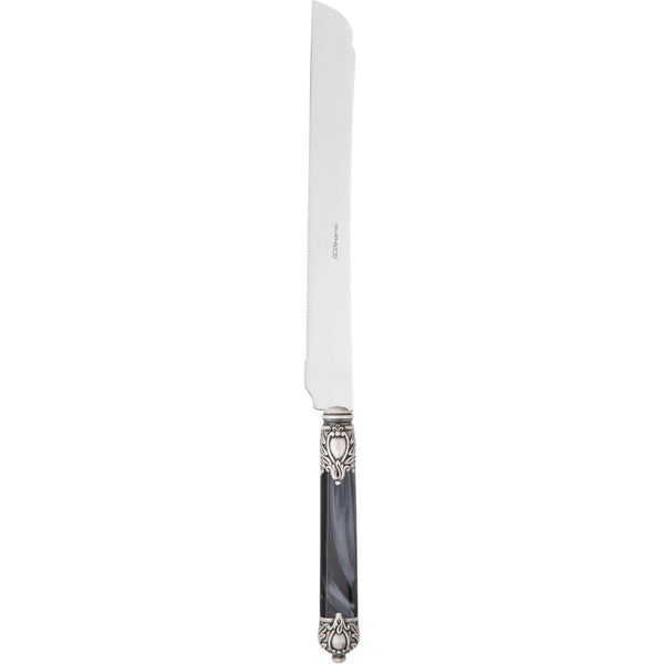 Rinascimento Antique Gold Long Cake Knife 12.6 Inch. - Charcoal-Casa Bugatti USA