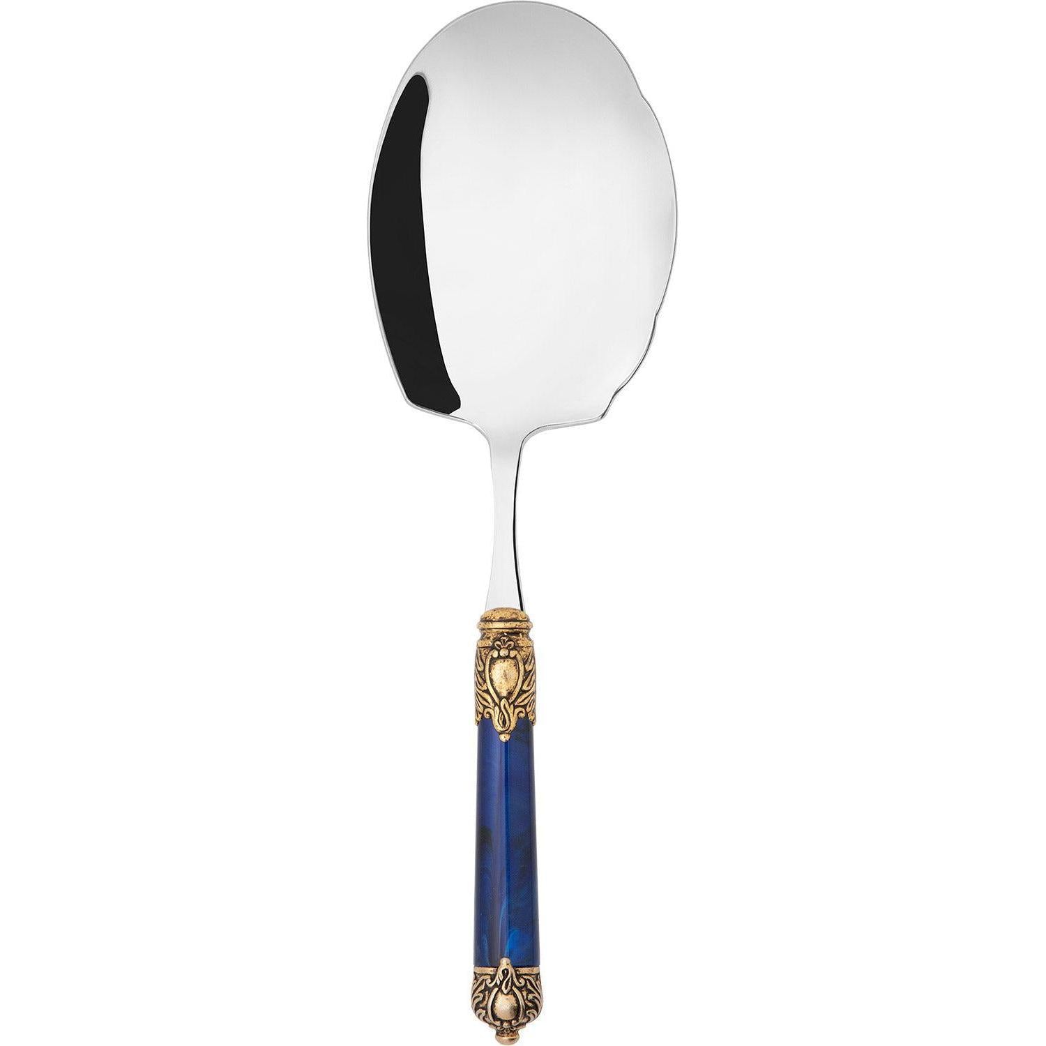 Rinascimento Gold ring Kebab Serving Spoon - Royal Blue