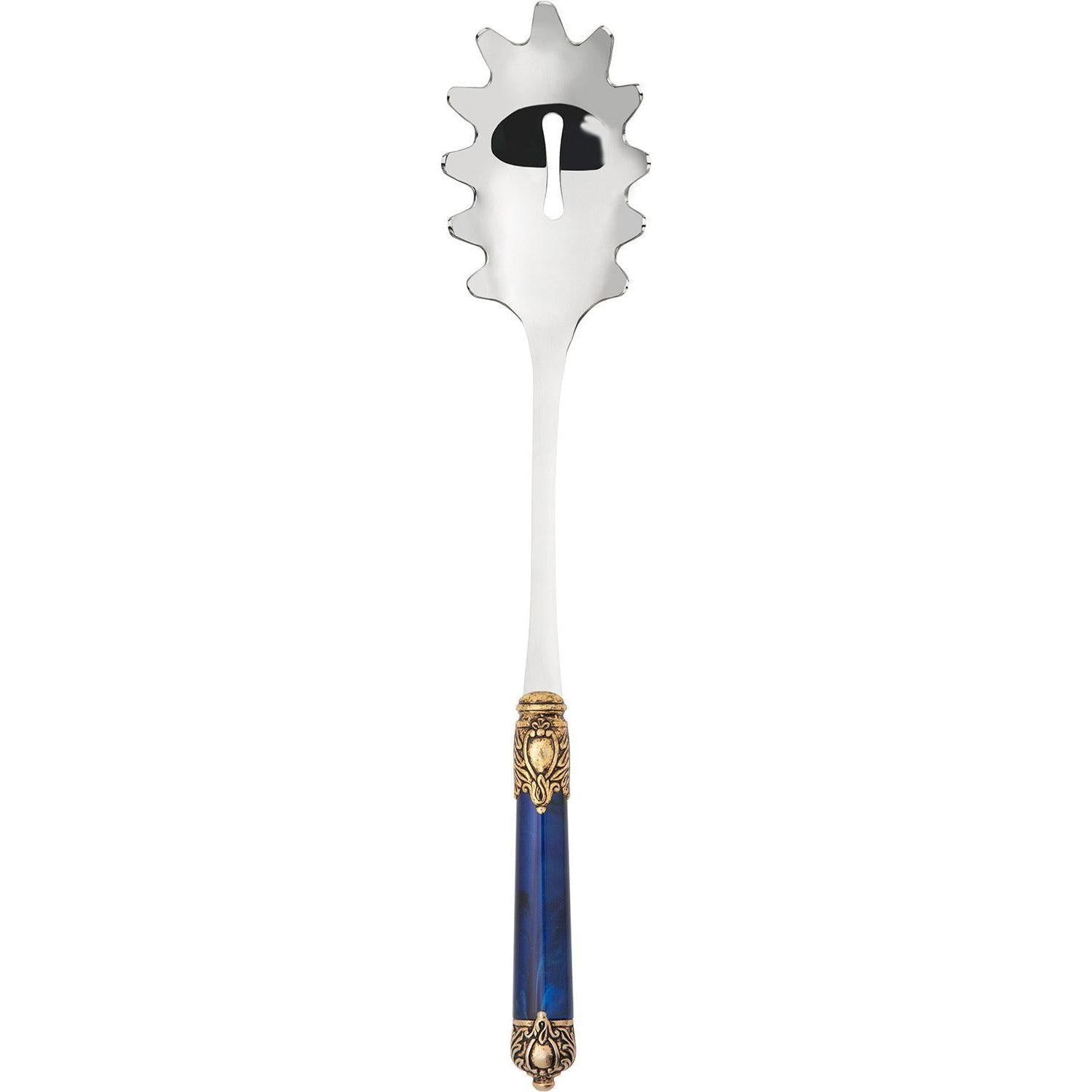 Rinascimento Antique Gold Spaghetti Scoop - Royal Blue-Casa Bugatti USA