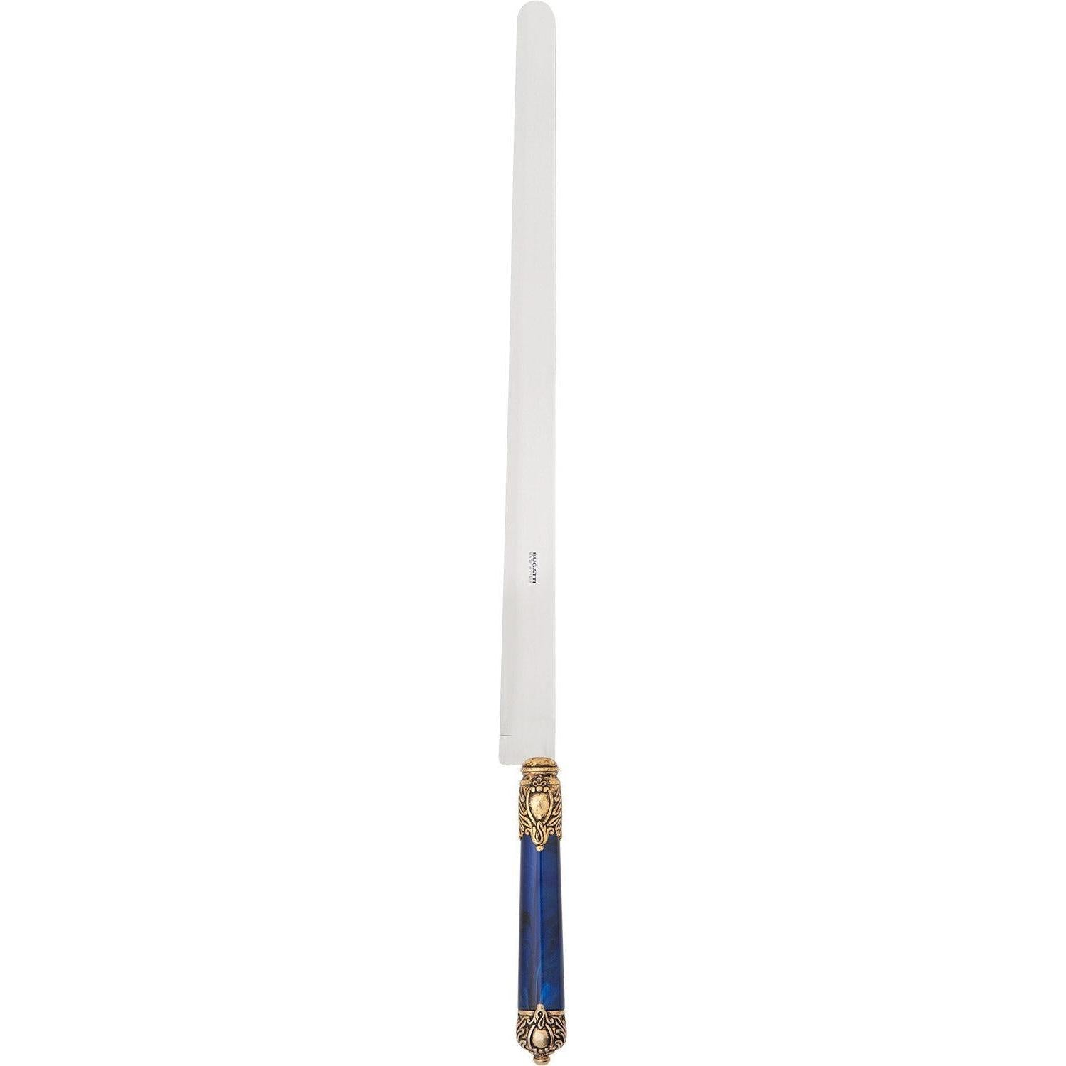 Rinascimento Antique Gold Ham Knife 40 cm (15.75 Inch) - Royal Blue-Casa Bugatti USA