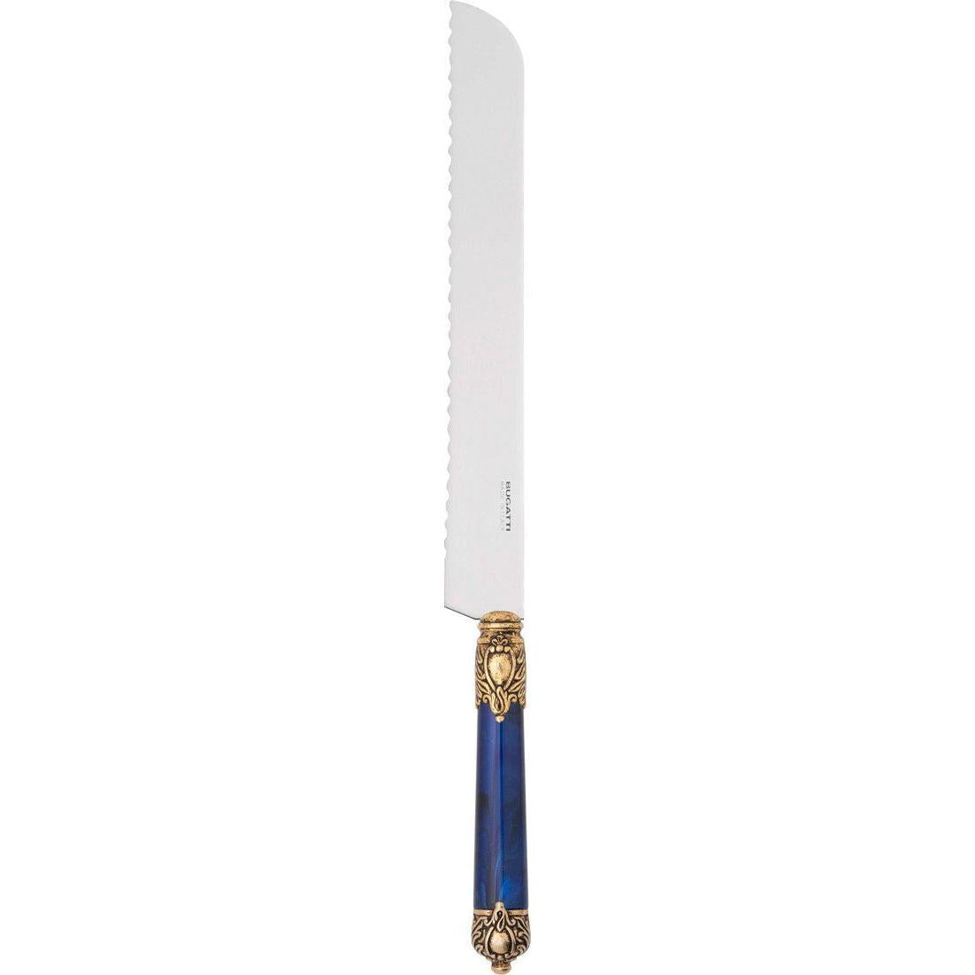 Rinascimento Gold ring Bread Knife - Royal Blue