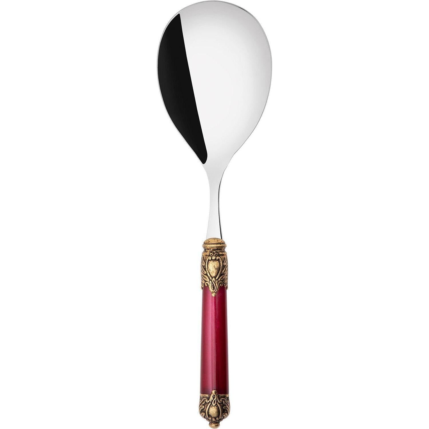 Rinascimento Gold ring Rice Casserole Serving Spoon - Burgundy