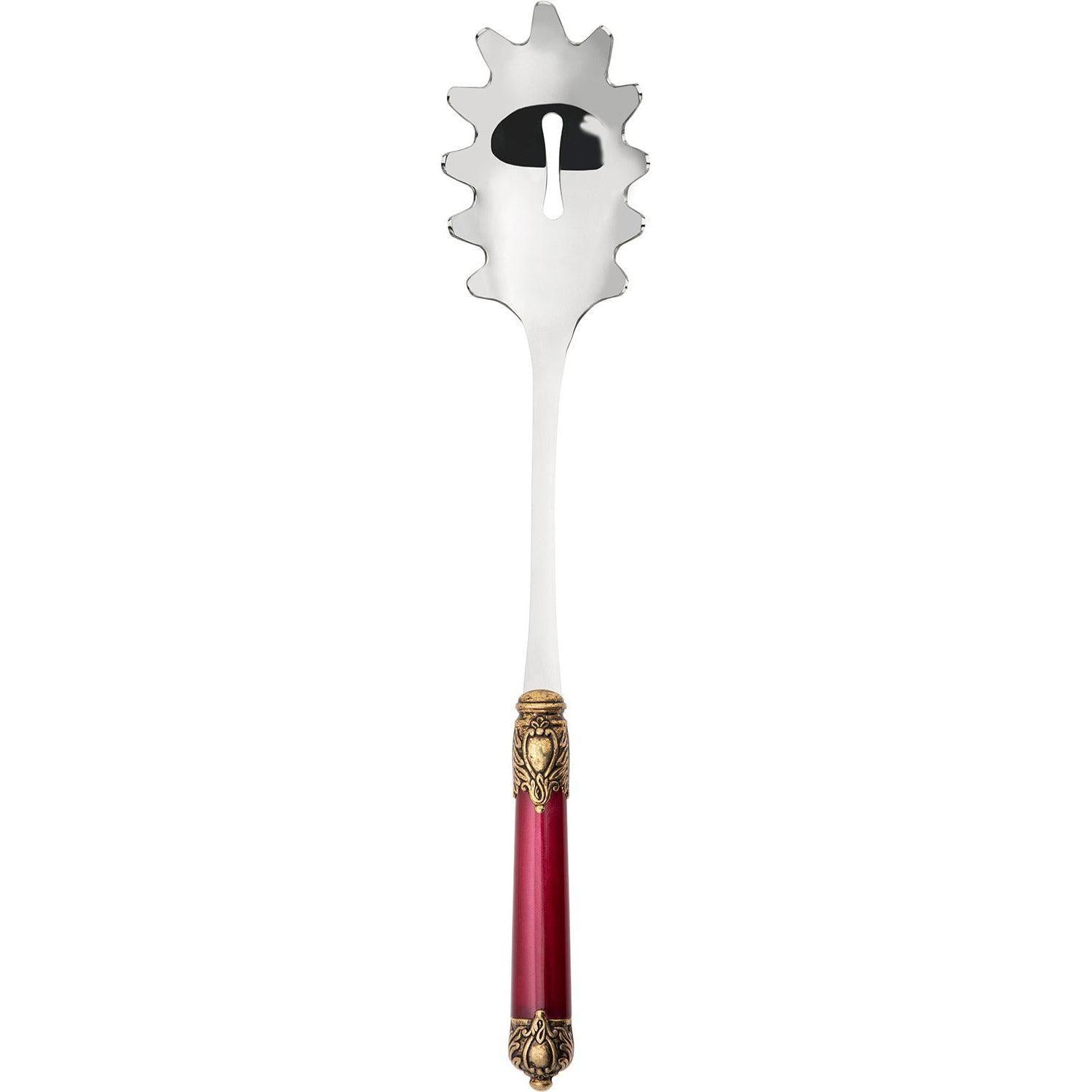 Rinascimento Antique Gold Spaghetti Scoop - Burgundy-Casa Bugatti USA