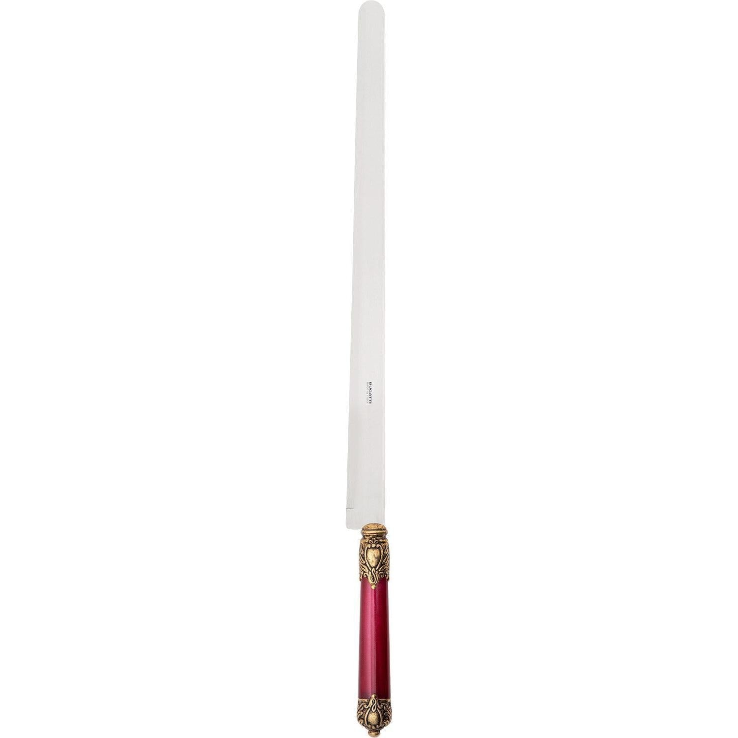 Rinascimento Gold ring Ham Knife 40 cm (15.75 Inch) - Burgundy