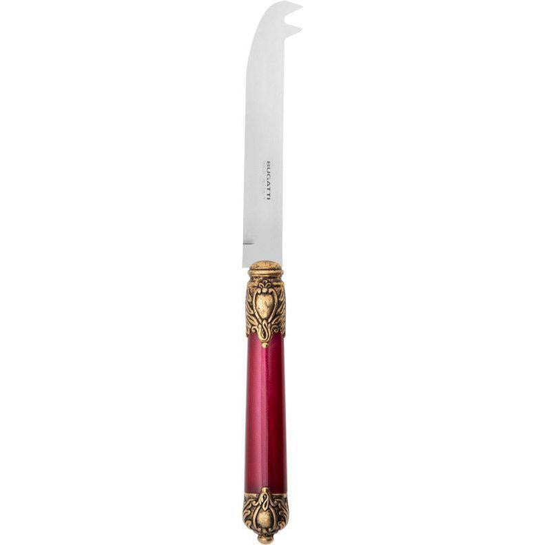 Rinascimento Gold ring Cheese Knife 23 cm (9.05 Inch) - Burgundy