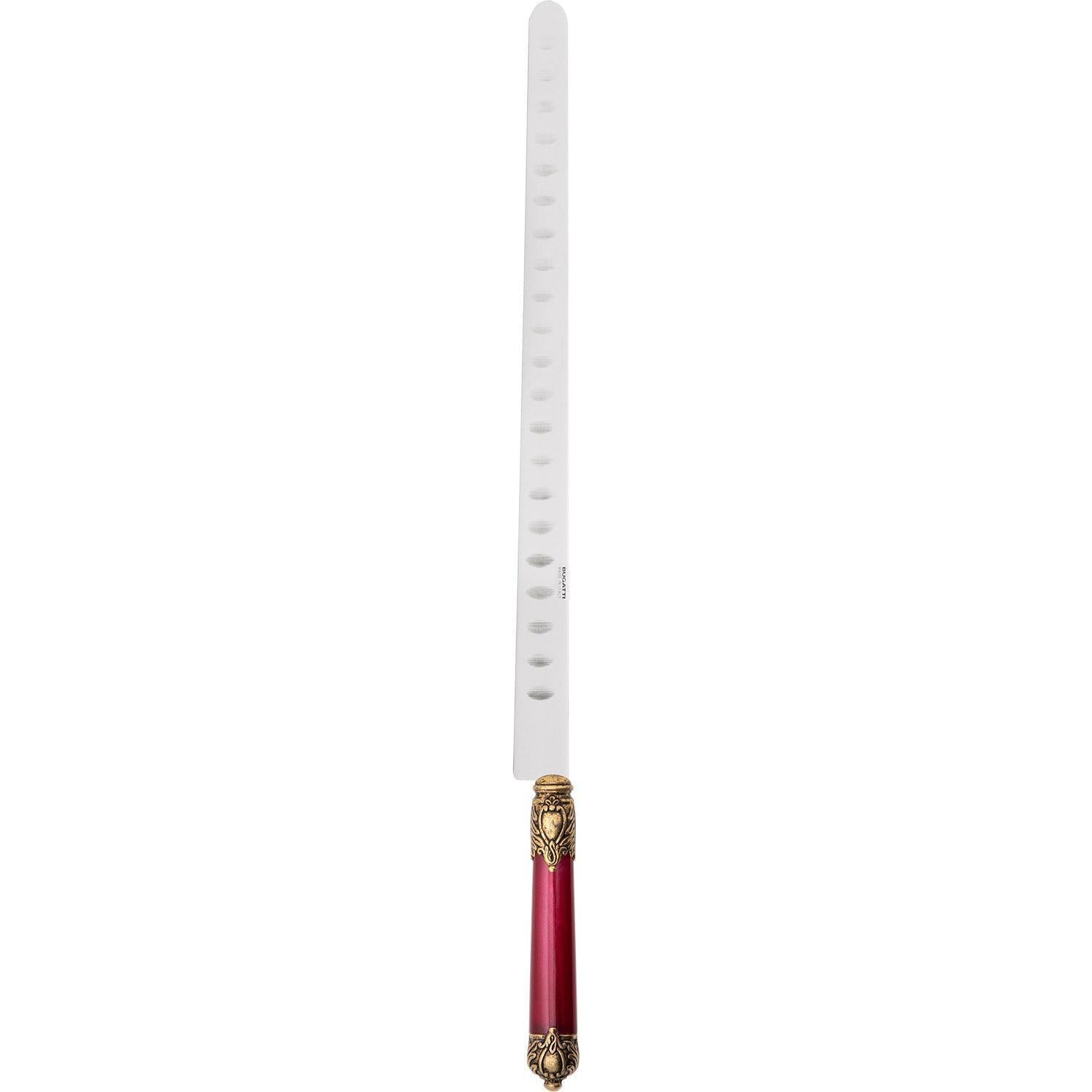 Rinascimento Gold ring Salmon Knife 40 cm (15.75 Inch) - Burgundy