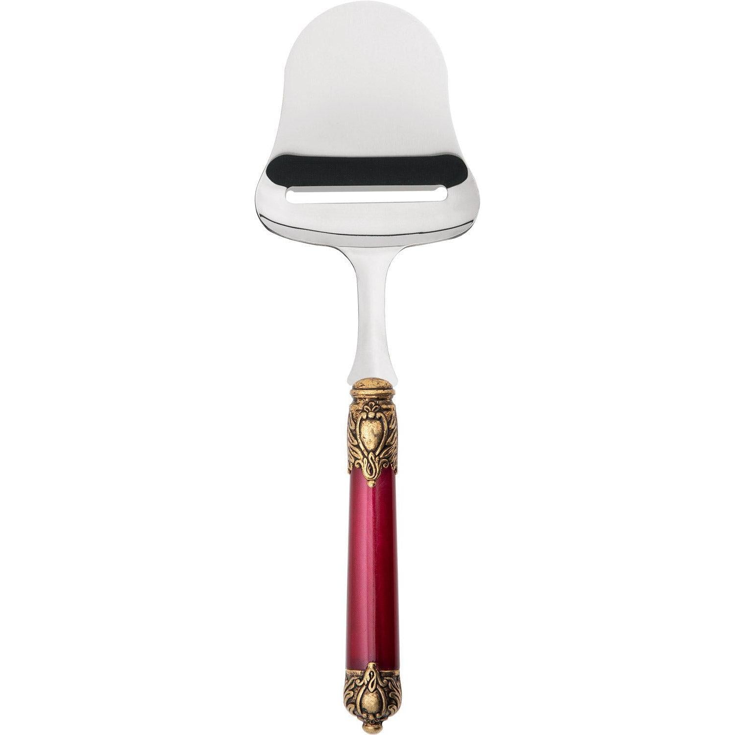 Rinascimento Antique Gold Cheese Slicer - Burgundy-Casa Bugatti USA