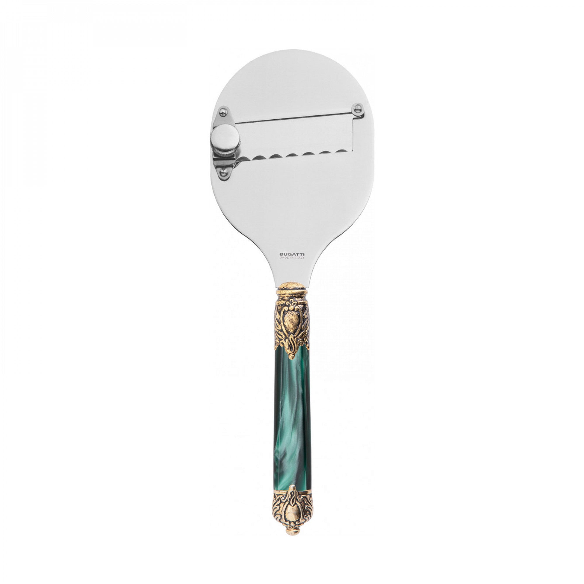 Rinascimento Gold ring Truffle Cutter - Emerald Green