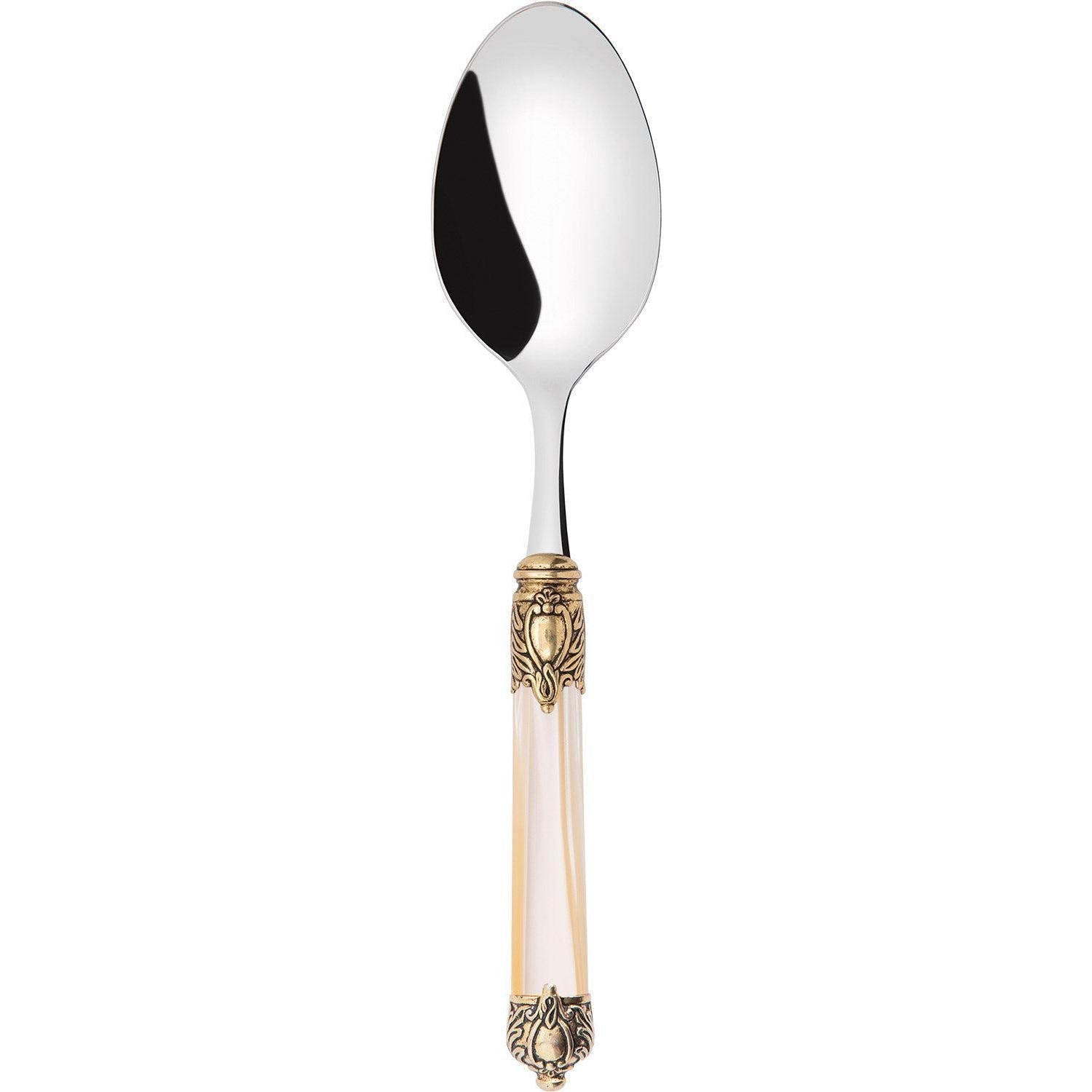 Rinascimento Gold ring Serving Spoon - Ivory