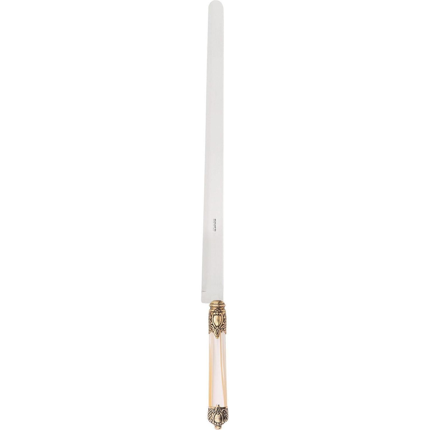 Rinascimento Antique Gold Ham Knife 40 cm (15.75 Inch) - Ivory-Casa Bugatti USA