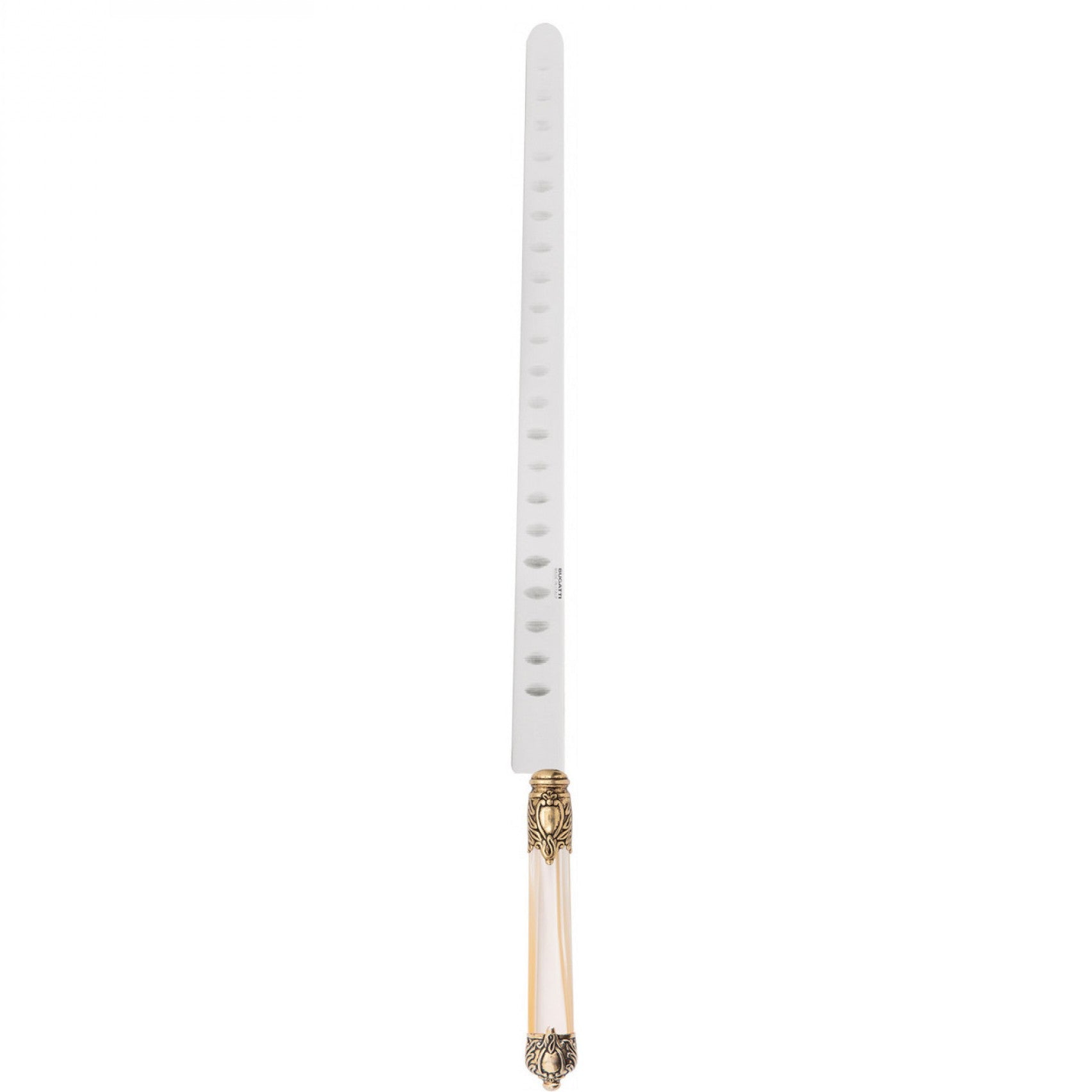 Rinascimento Antique Gold Salmon Knife 40 cm (15.75 Inch), Ivory — Casa Bugatti