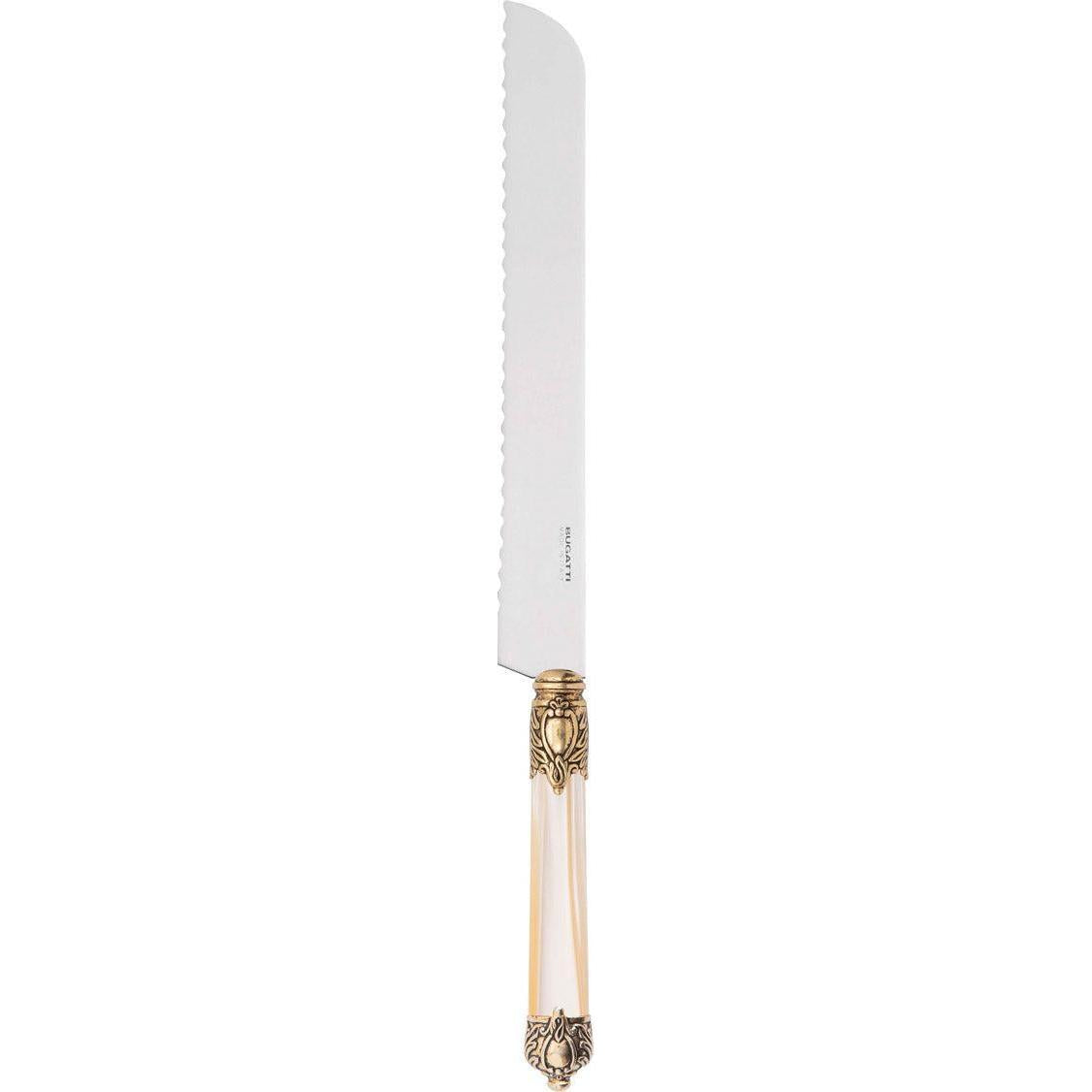Rinascimento Gold ring Bread Knife - Ivory