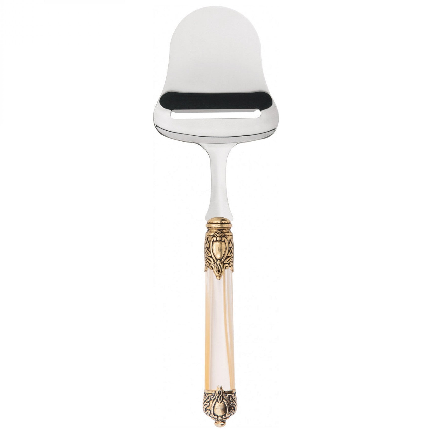 Rinascimento Antique Gold Cheese Slicer, Ivory — Casa Bugatti
