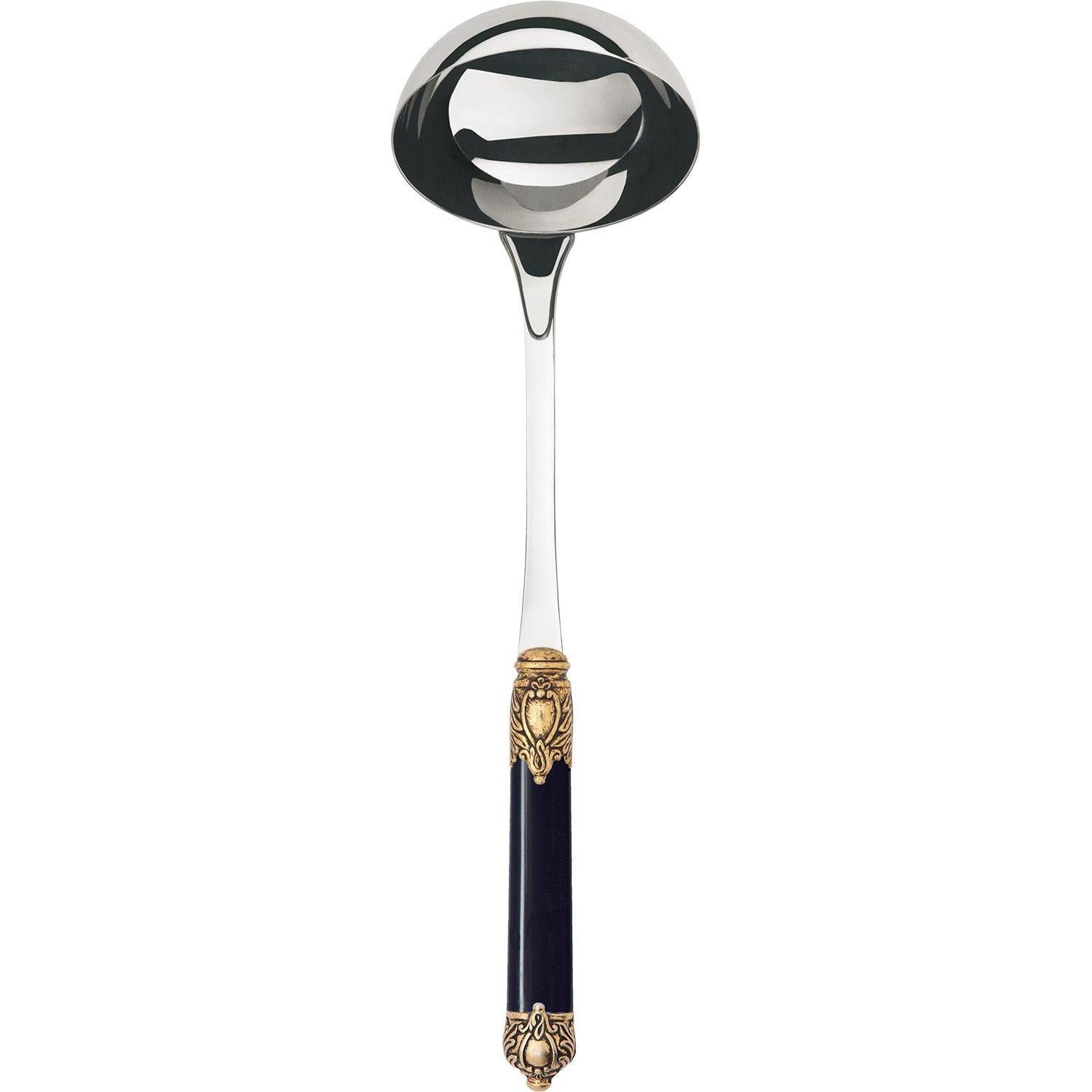 Rinascimento Gold ring Soup Ladle - Black