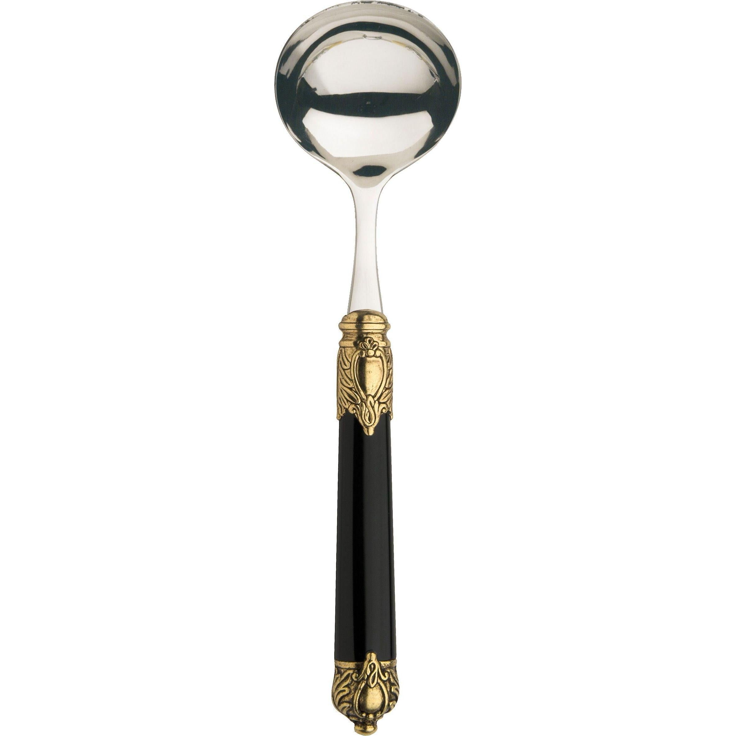 Rinascimento Gold ring Sauce Ladle - Black