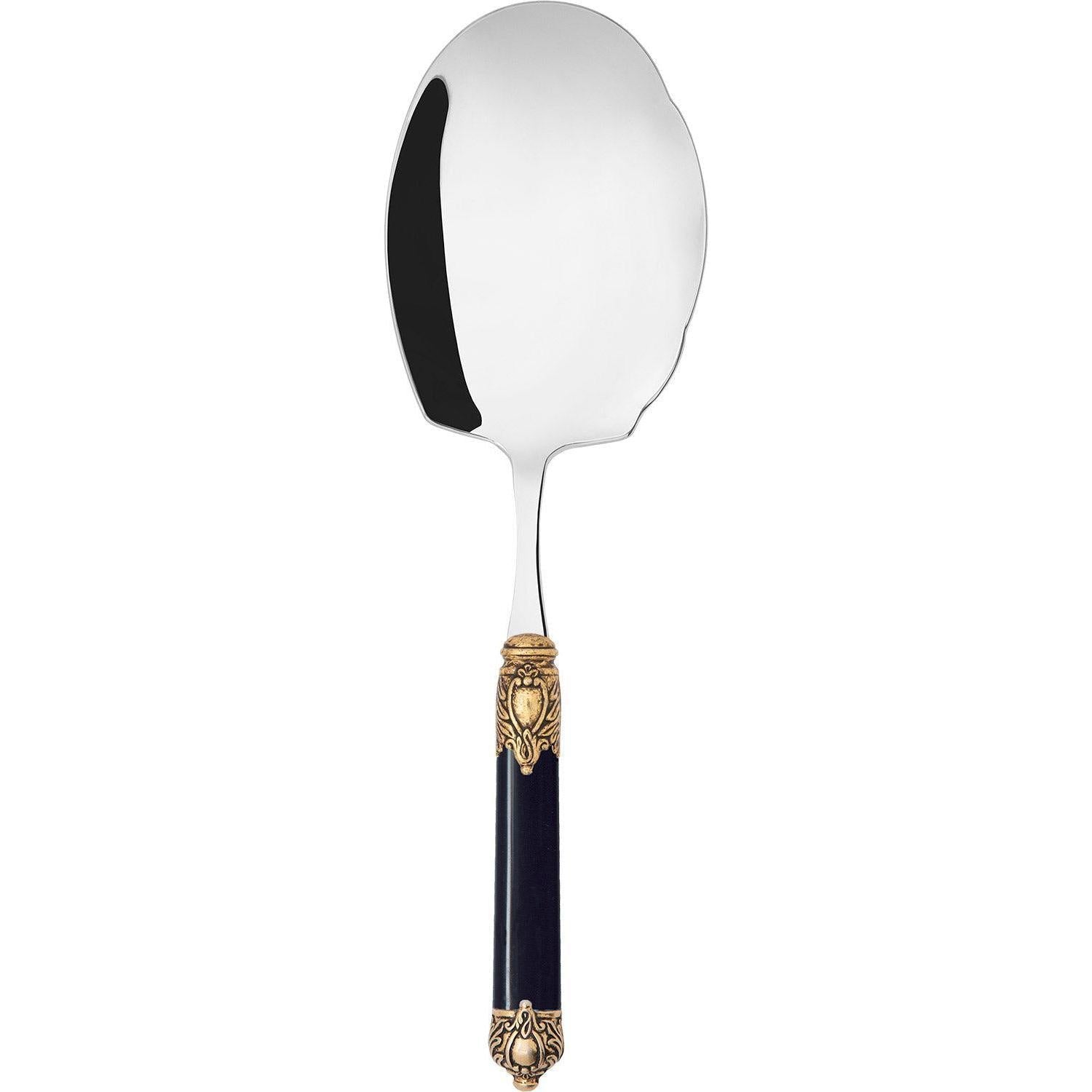 Rinascimento Gold ring Kebab Serving Spoon - Black
