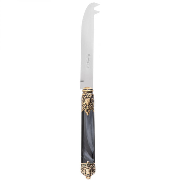 Rinascimento Antique Gold Cheese Knife 23 cm (9.05 Inch), Black — Casa Bugatti