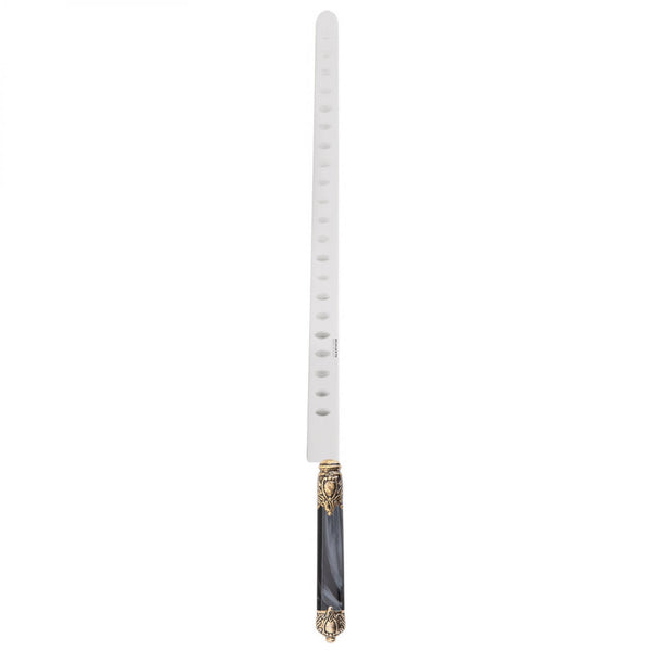Rinascimento Antique Gold Salmon Knife 40 cm (15.75 Inch), Black — Casa Bugatti