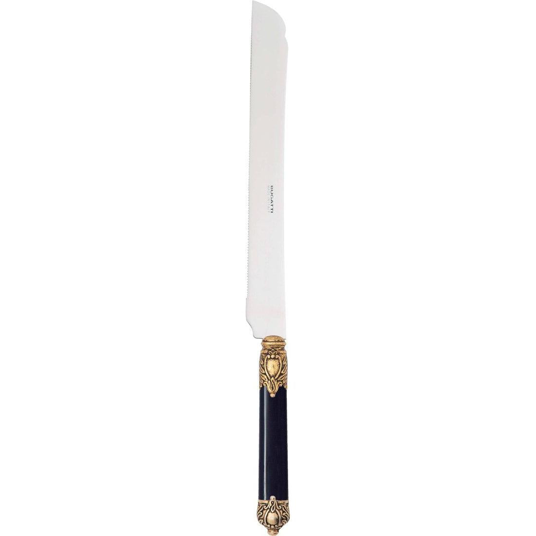 Rinascimento Gold ring Cake Knife 32 cm (12.60 Inch) - Black